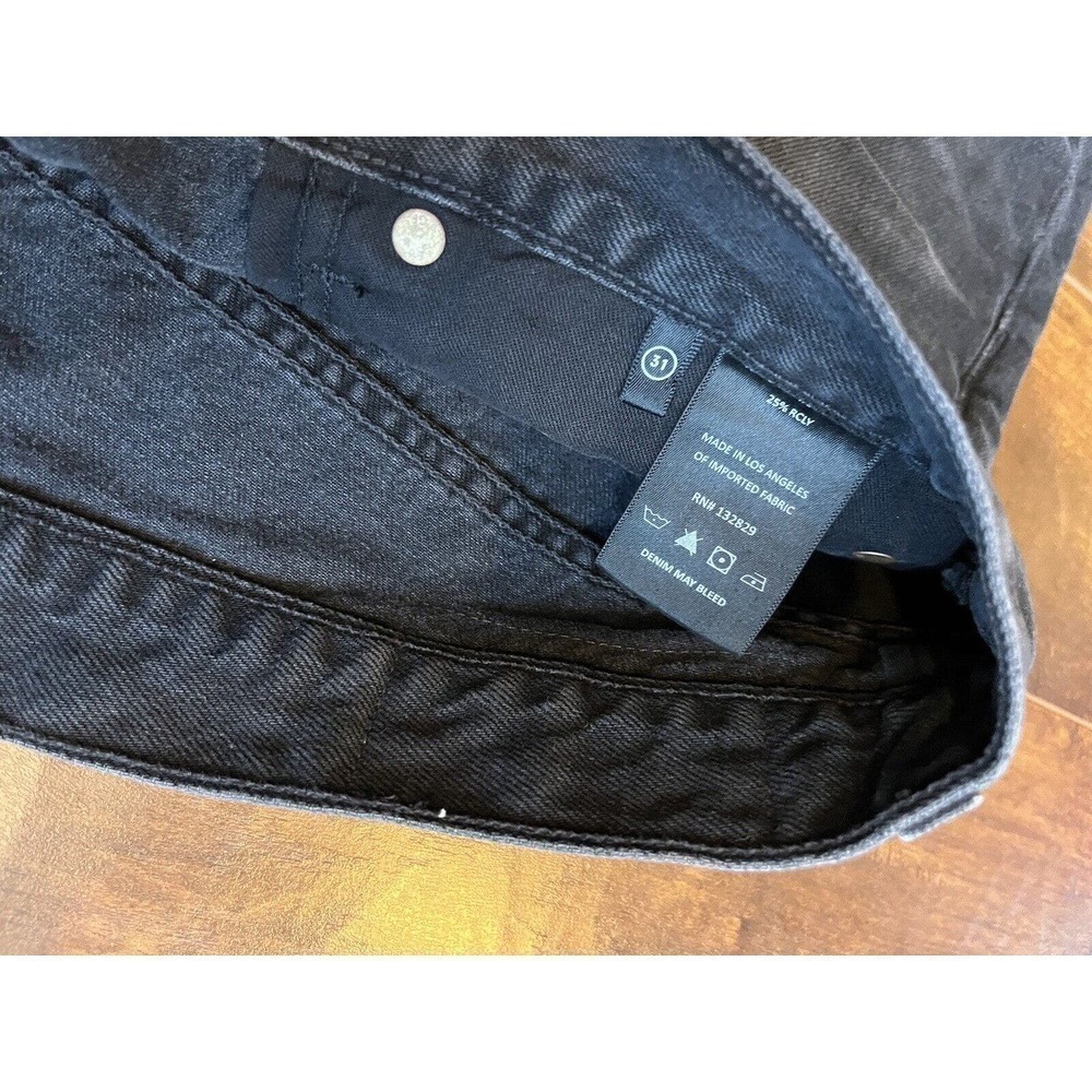 GRLFRND Black Washed Cut Off High Rise Summer Festival Short Size 31 - Picture 3 of 8